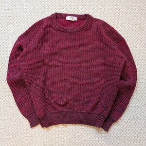 Vintage Woodward’s 90s Cotton Knit Sweater – Large – Red – Grandpacore